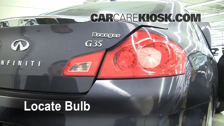 2008 Infiniti G35 3.5L V6 Lights Reverse Light (replace bulb)